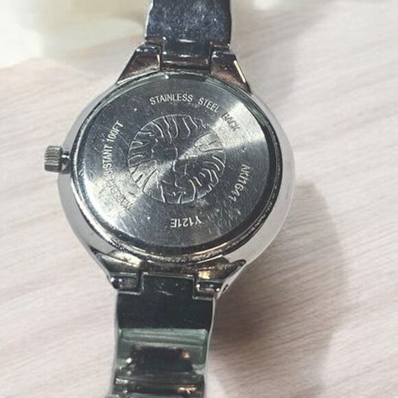 Anne Klein Women's Black Enamel Band with Stainless Steel Ceramic Bracelet Watch - Picture 6 of 6